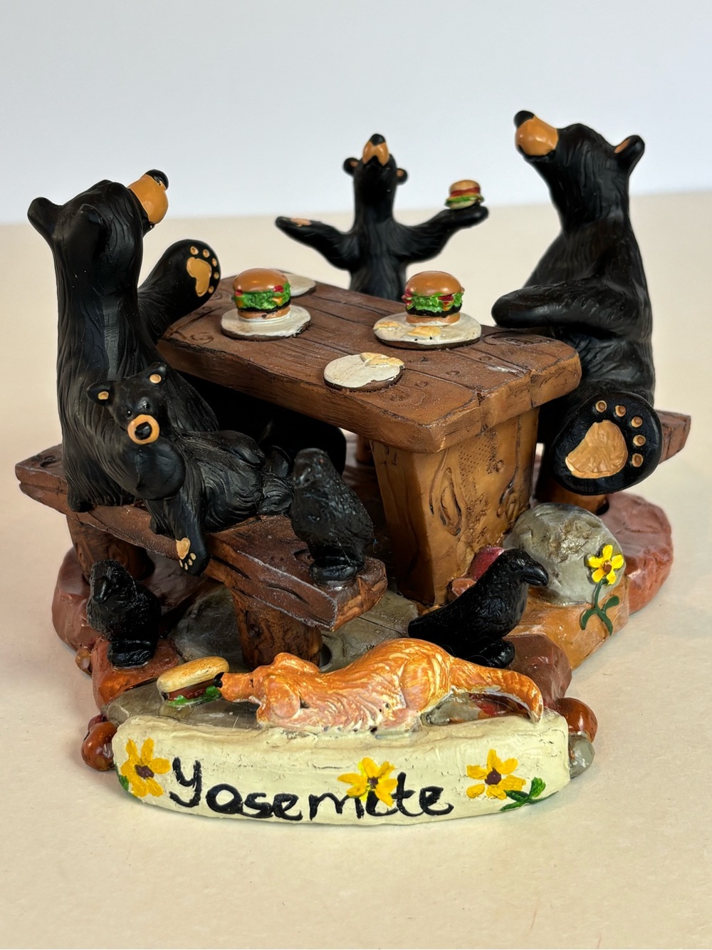 Bearfoots Family Picnic Yosemite Bear Figurine Jeff Fleming for Big Sky Carvers